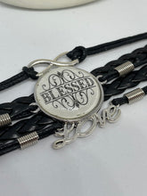 Load image into Gallery viewer, Bracelet_Leather Encouragement Bracelet | &quot;Blessed&quot; | SweetJeanette™
