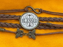 Load image into Gallery viewer, Bracelet_Leather bracelet | &quot;Blessed&quot; | SweetJeanette™
